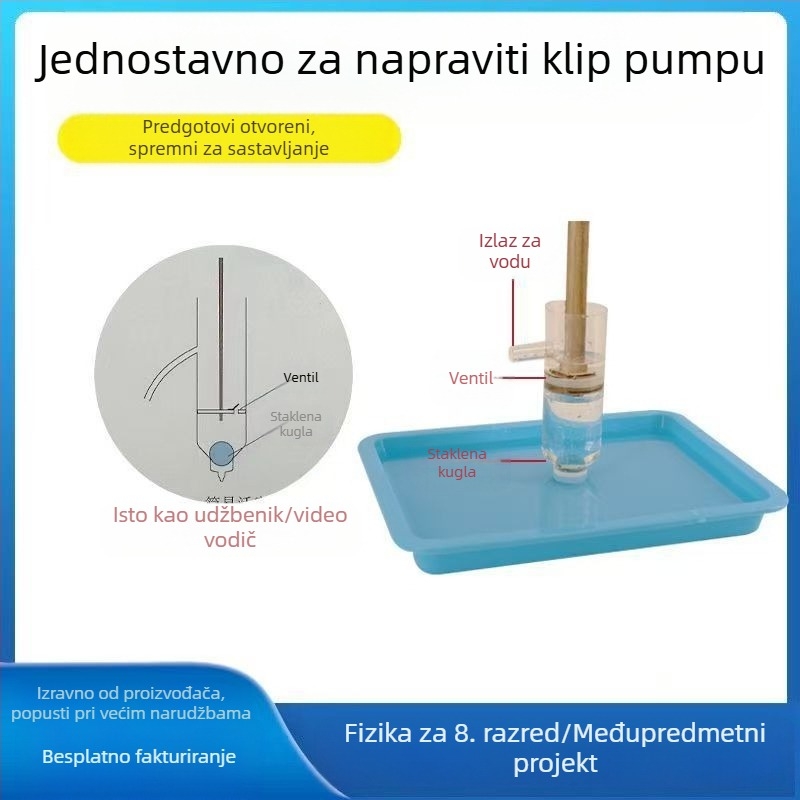 DIY jednostavan piston pump model – Craftsman, od plastike, za osmi razred, praktični znanstveni set