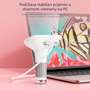 Dječji ručni mikroskop za biologiju i kemiju, prenosni električni znanstveni set, silikonsko kućište, za uzrast 7–14 godina