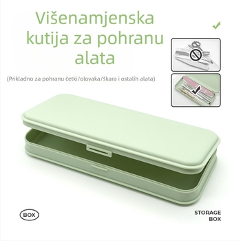 Kutija za alate za nokte s velikim kapacitetom, traka za poliranje i spremnik za olovke za manikuru – kvadratna prijenosna kutija