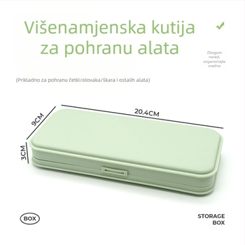 Kutija za alate za nokte s velikim kapacitetom, traka za poliranje i spremnik za olovke za manikuru – kvadratna prijenosna kutija