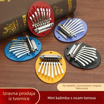 Kalimba, metalna konstrukcija, 8 tonova, kompaktni dizajn, za glazbene izvedbe
