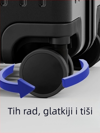 Putni kofer sa zatvaranjem na zip i TSA kombinacijskom bravom, ABS+PC materijal, 2,9 kg, otvaranje na zip, pogodan za ručnu prtljagu