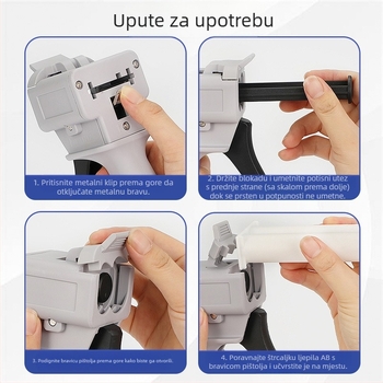 Kang Zhun Dvokomponentni pištolj za ljepilo AB, ručni, plastični, za industrijsko doziranje