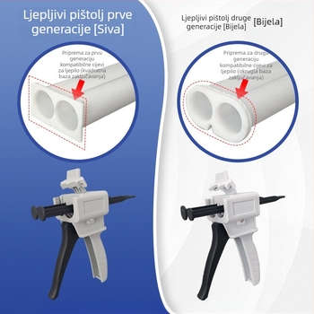 Kang Zhun Dvokomponentni pištolj za ljepilo AB, ručni, plastični, za industrijsko doziranje