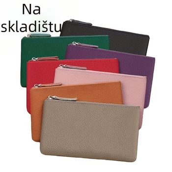 PU novčanik za kovance s motivom Lychee, unisex, ultra-tanki zatvarač, kompaktni novčanik i torbica za ključeve, vodootporan i ultra lagan, vrhunski dizajn