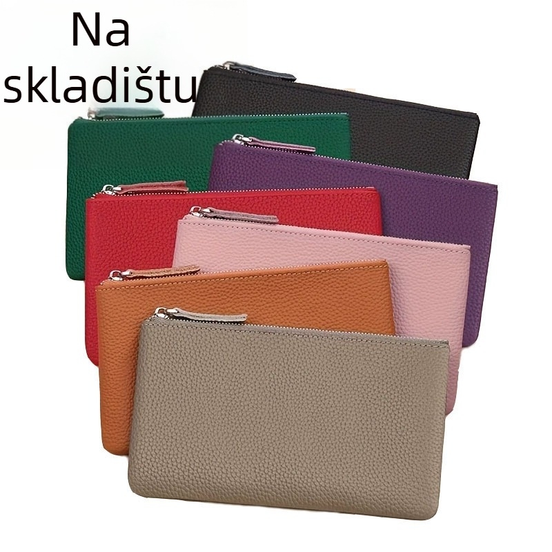 PU novčanik za kovance s motivom Lychee, unisex, ultra-tanki zatvarač, kompaktni novčanik i torbica za ključeve, vodootporan i ultra lagan, vrhunski dizajn