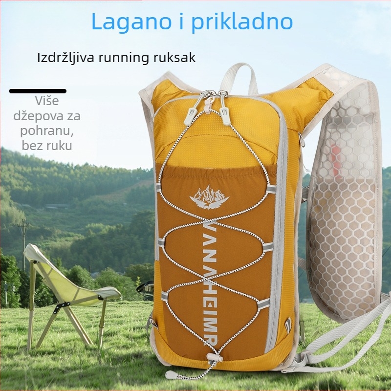 Planinski ruksak od diving-cloth, ultra lagan, proširiv, unisex, zakrivljene naramenice