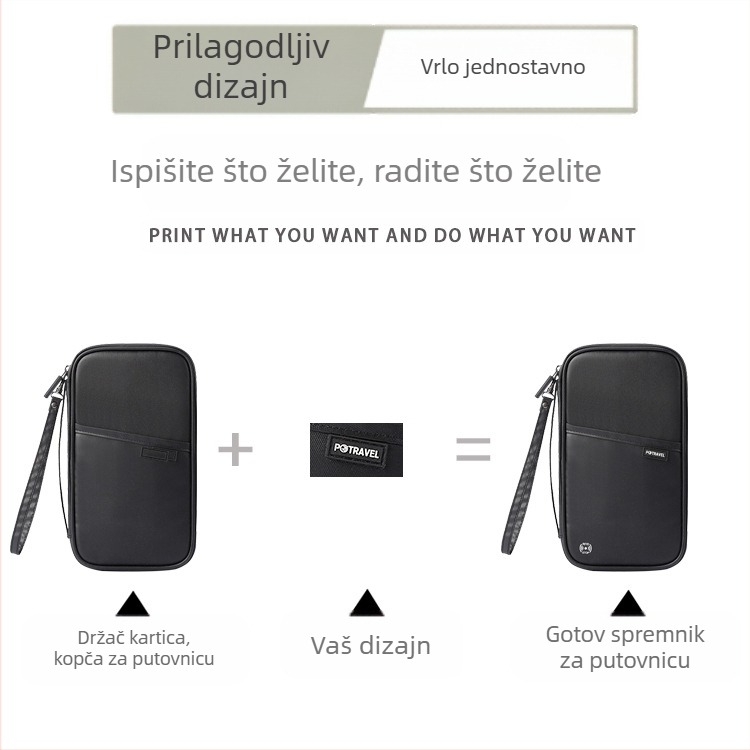 RFID zaštitna torbica za putovnicu Shengyang Bags, vodootporan najlon, ultra lagana, proširiva, velika kapaciteta pohrane