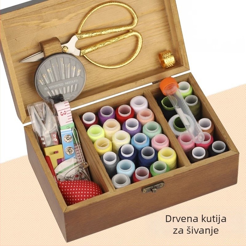 Drvena kutija za šivenje — Marka Hangpai Fabric; 30 komada po kartonu