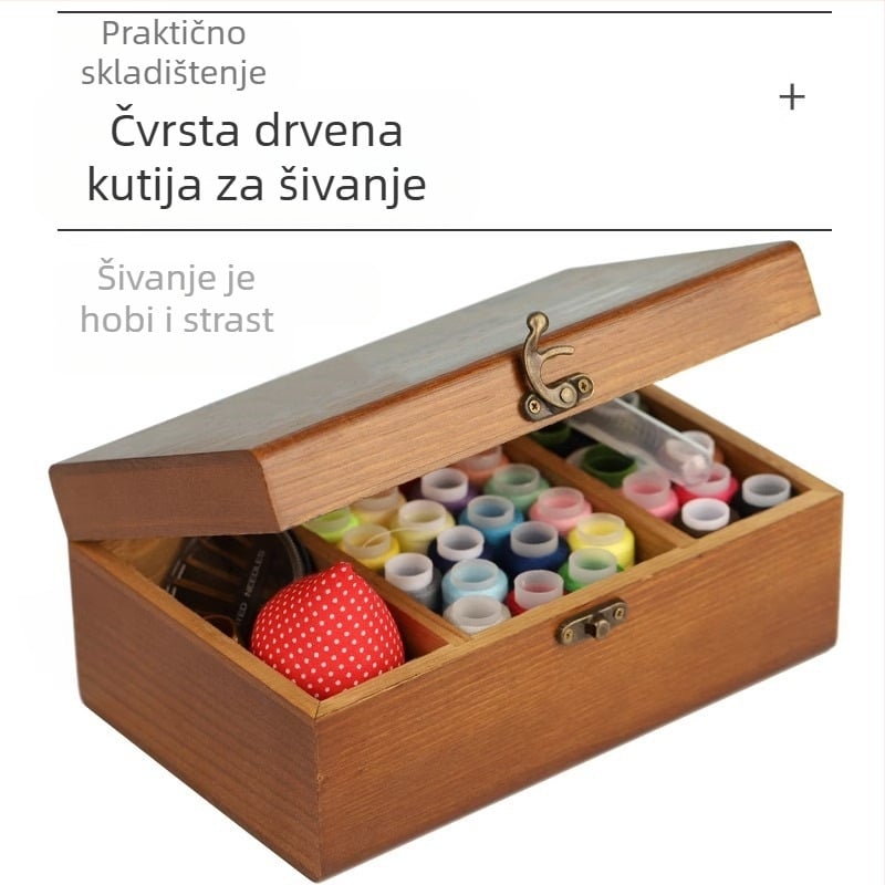 Drvena kutija za šivenje — Marka Hangpai Fabric; 30 komada po kartonu