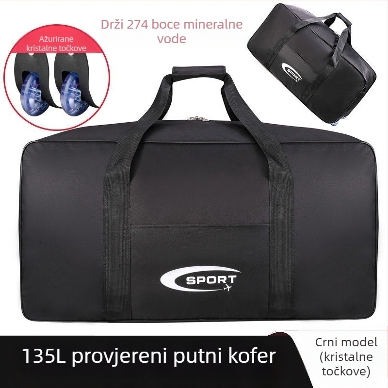 Duffle torba s kotačićima za pohranu deke, kapacitet 20-35 L, materijal Oxford