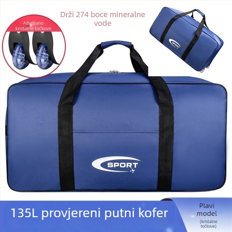 Duffle torba s kotačićima za pohranu deke, kapacitet 20-35 L, materijal Oxford