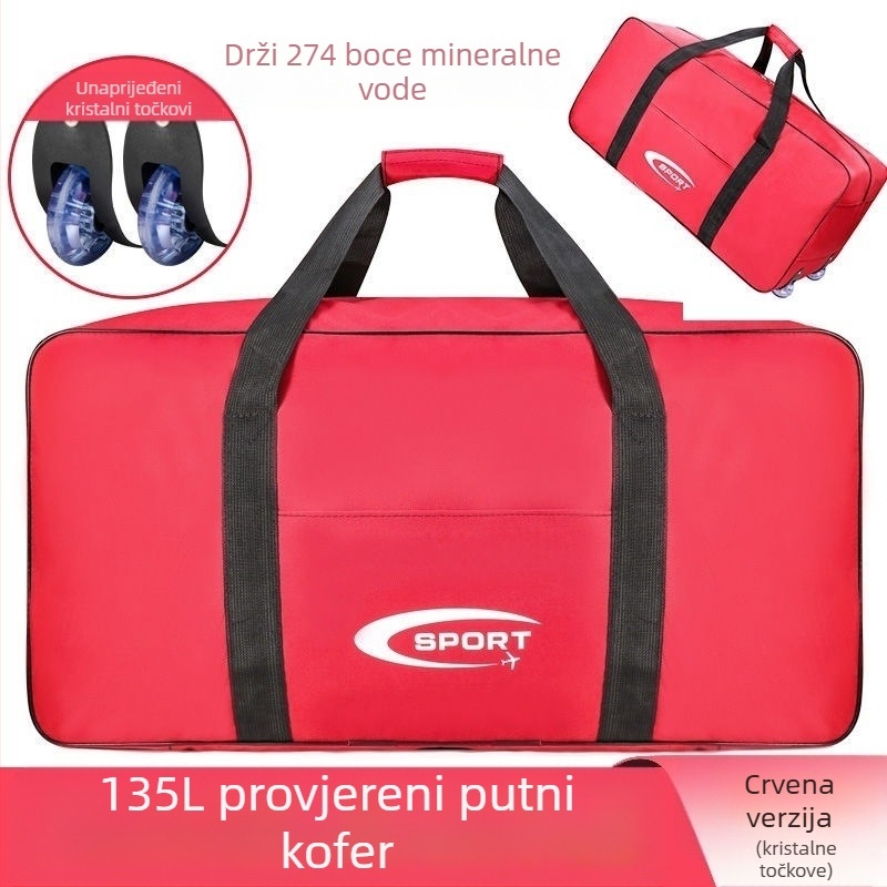 Duffle torba s kotačićima za pohranu deke, kapacitet 20-35 L, materijal Oxford