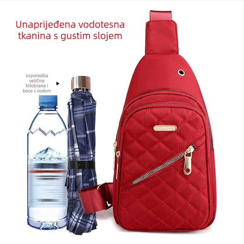 Muška torbica za prsa od poliestera s platnenom podstavom, Sea time brend, pogodna za poslovna putovanja