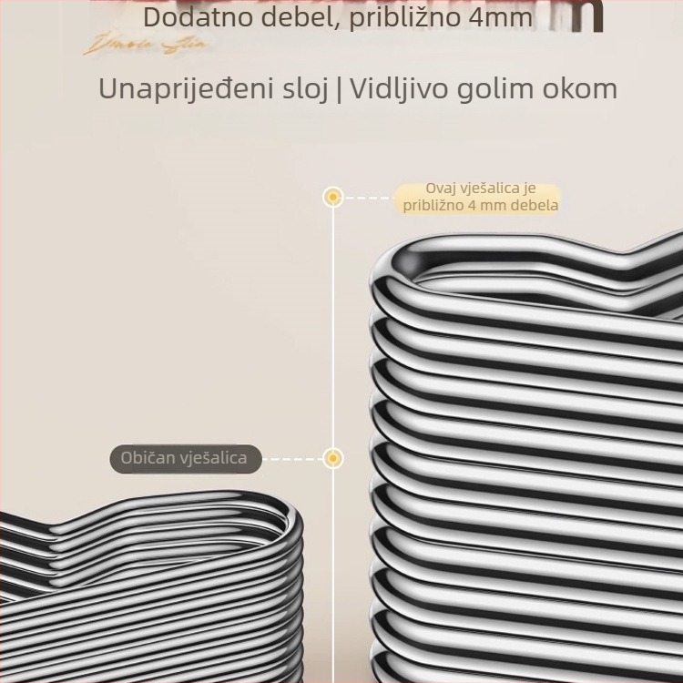 Držač za odjeću za kućnu upotrebu, kompatibilan s vješalicama za odjeću, držačima za hlače i držačima za kravate, dostupan u pakiranjima od 10/20/30/50 komada