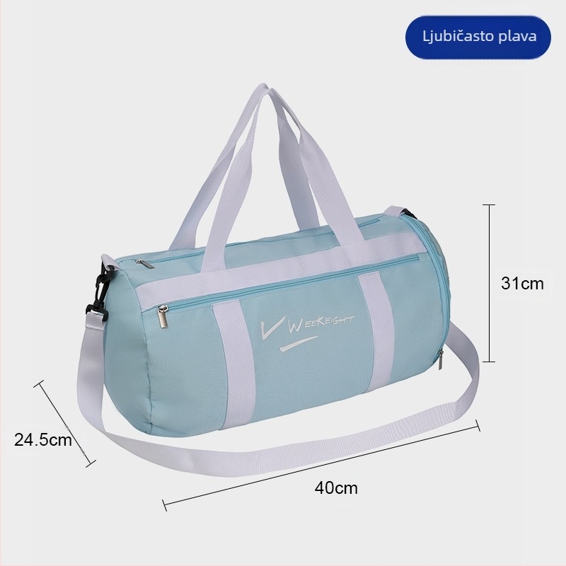 Vodootporna sportska torba, kubni oblik, odjeljak za cipele zaseban, suho-mokro odvajanje, Oxford materijal, crossbody, višestruka namjena