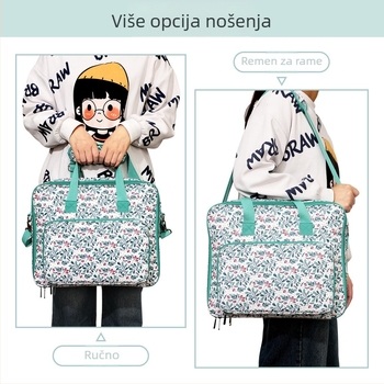 Torba za skladištenje za kukičanje, kockasti oblik, velikog kapaciteta, Oxford materijal, višestruka upotreba, Eb Square Series, za putovanja