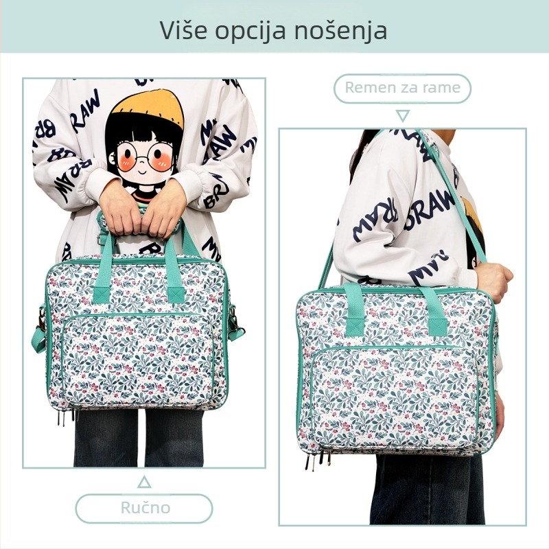 Torba za skladištenje za kukičanje, kockasti oblik, velikog kapaciteta, Oxford materijal, višestruka upotreba, Eb Square Series, za putovanja