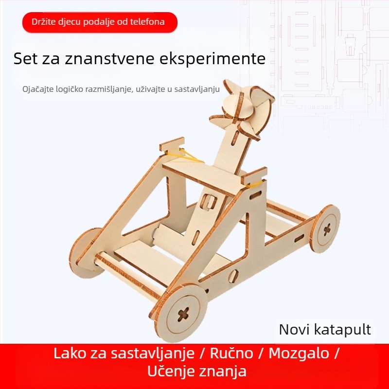 Drveni set za znanstvene eksperimente iz fizike, DIY, neelektrični, višenamjenski, za uzrast 7-14 godina