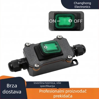 Vodootporna kutija za spojeve s prekidačem za vanjsku upotrebu u obliku broda, 30 A, otpornost kontakta ≤50 mΩ, otpornost izolacije ≥100 MΩ, 50 000 ciklusa, CE, do 440 V