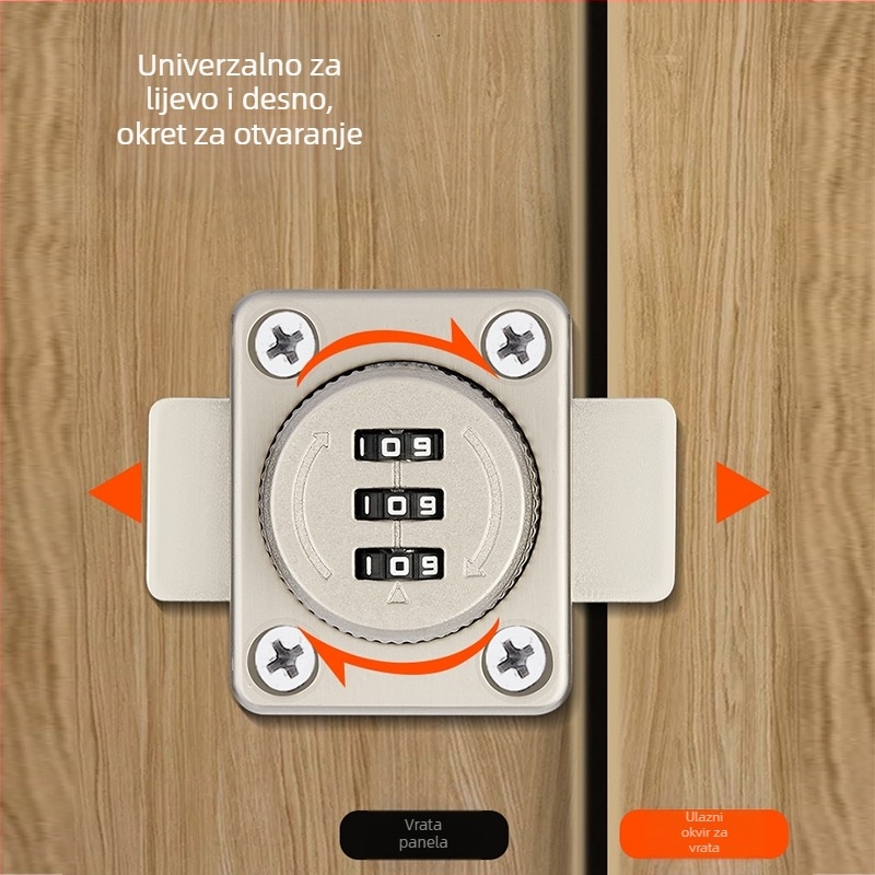 Brava za vrata s leptirastim mehanizmom, model MMCX, cinkov spoj, površinska obrada: Drugo