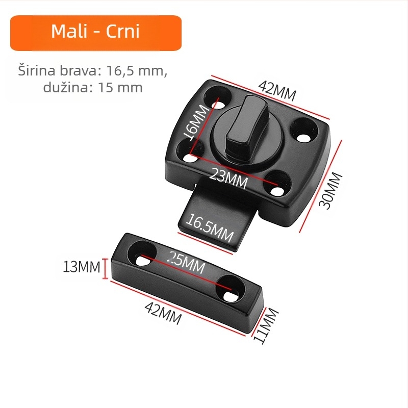 Brava za vrata s leptirastim mehanizmom, model MMCX, cinkov spoj, površinska obrada: Drugo