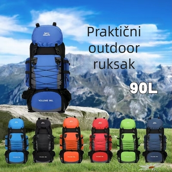 Planinarski ruksak od najlona, ergonomsko stražnje ploče s krivulom, otporan na habanje, odjeljak mokro/suvo, poliester podstava
