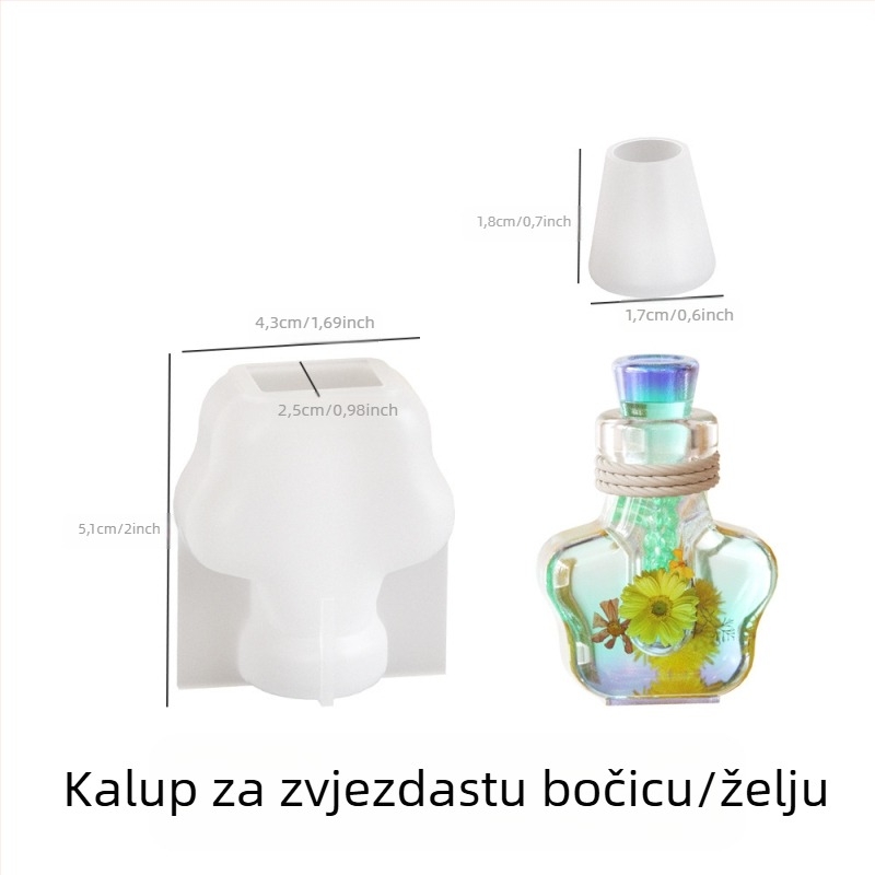 DIY kalupi za nakit: silikonski kalupi za drift boce i boce želja, kristalna smola Lake Light Stone Color, proljeće 2025
