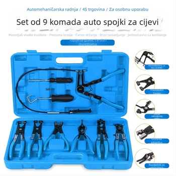 Klešta za cijevi i crijeva, automobilski alat za stezaljke vodovodnih cijevi, alat za snopove — Kombinirani paket, prilagodljiv, uvoz