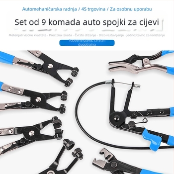 Klešta za cijevi i crijeva, automobilski alat za stezaljke vodovodnih cijevi, alat za snopove — Kombinirani paket, prilagodljiv, uvoz