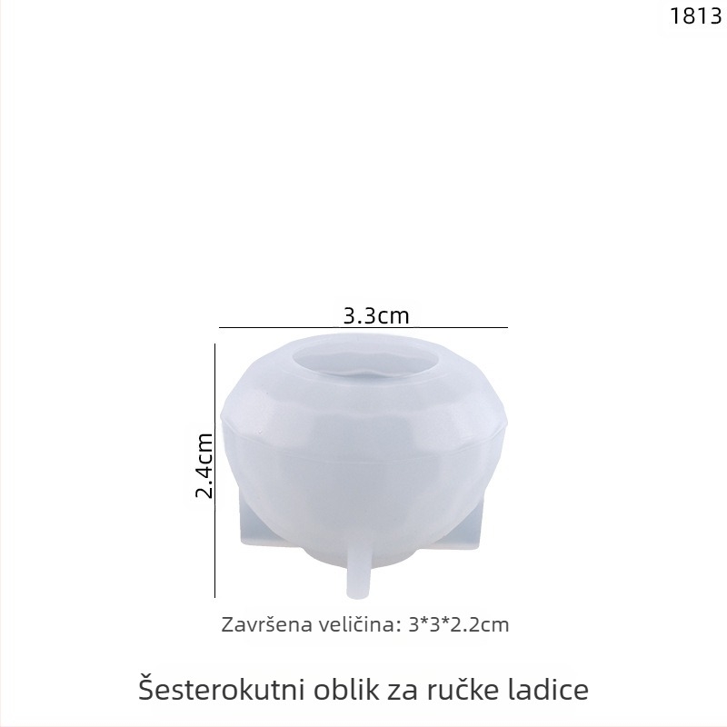 Silikonska forma za smolu – nepravilni mnogokutni oblik za DIY kristalne kapljice