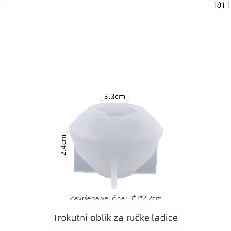 Silikonska forma za smolu – nepravilni mnogokutni oblik za DIY kristalne kapljice