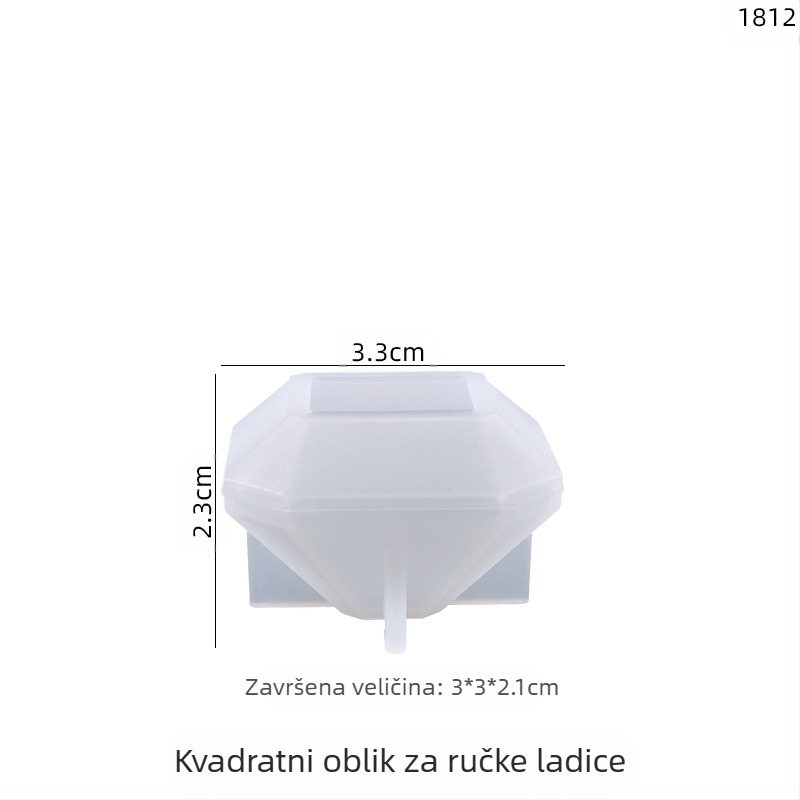 Silikonska forma za smolu – nepravilni mnogokutni oblik za DIY kristalne kapljice