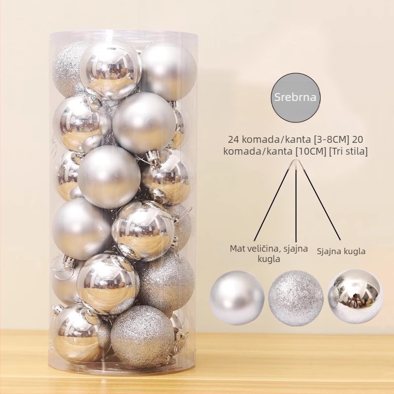 Božićna ukrasna kugla, plastika, moderni umjetnički stil, elektroplatiranje