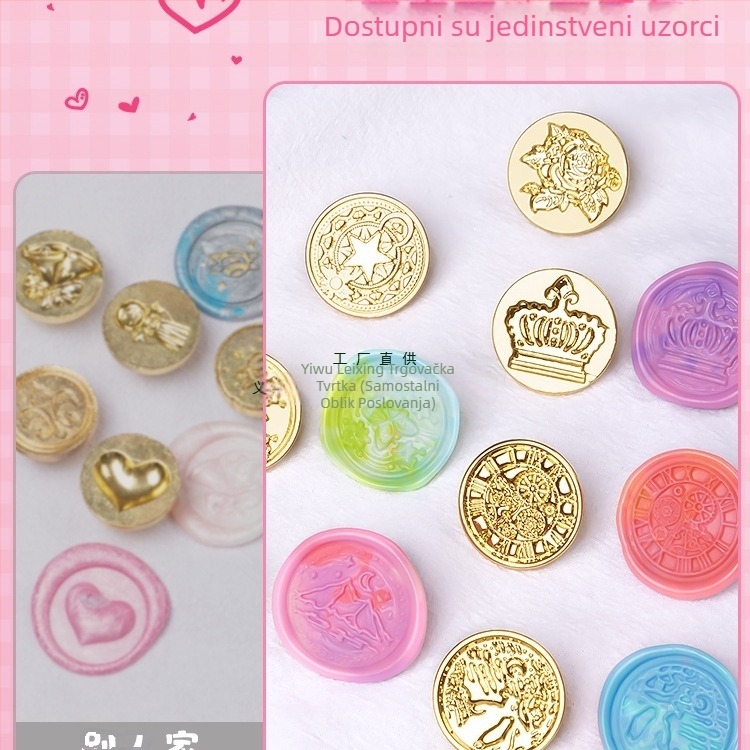 Set voskovih pečata, model 985, ručni kreativni set za pečate, materijal: svila cvijeta