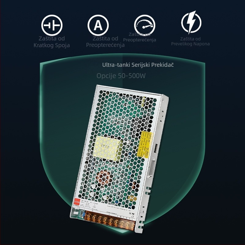 SUSWE LRS prekidačko napajanje, ultra-tanki metalni mrežasti kućište, ulaz 220V, izlaz 350W