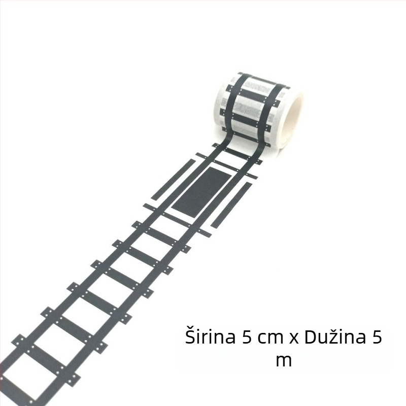Traka za ceste i željezničke tračnice za DIY; ljepilo s papirnatom podlogom; nije sastavljena; pogodno za djecu 0–3 godine; Kategorija 3C: Druge igračke do 14 godina
