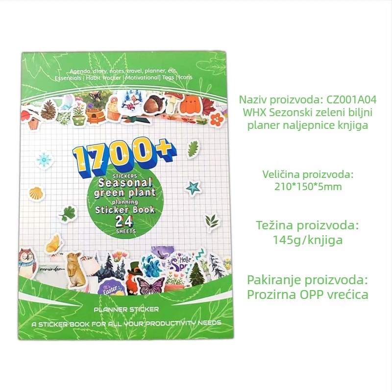 Boho planer naljepnica knjiga – samoljepljive papirnate naljepnice, godišnji plan, Boho stil