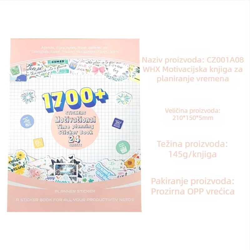 Boho planer naljepnica knjiga – samoljepljive papirnate naljepnice, godišnji plan, Boho stil