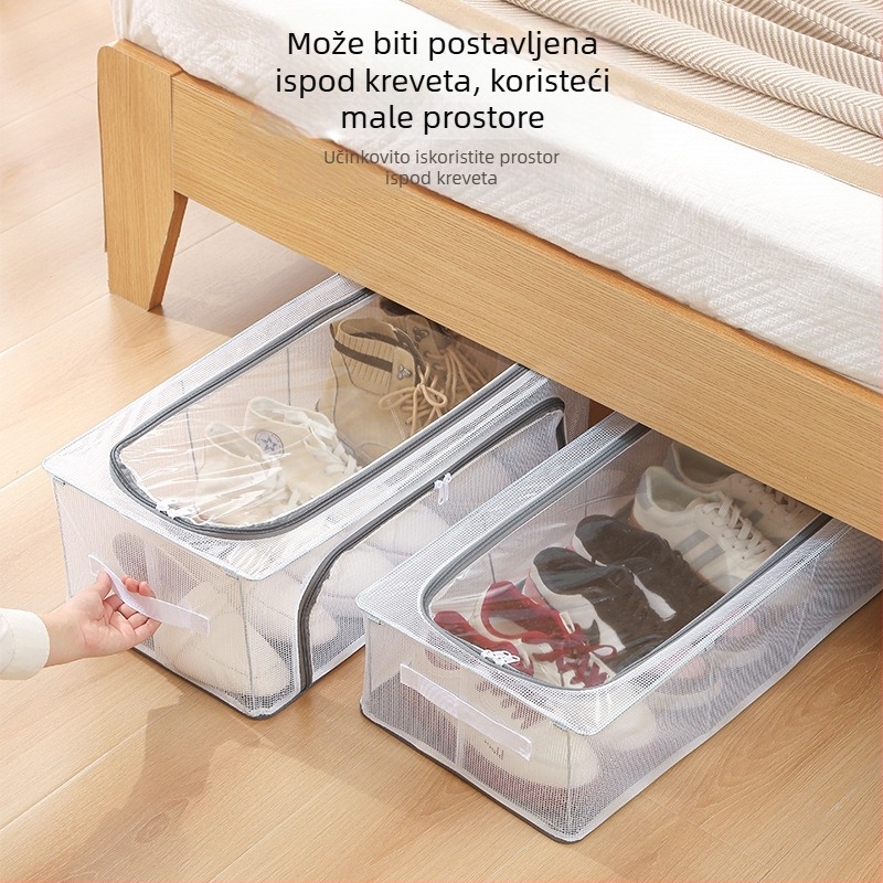 Kutija za cipele, PVC, sklopiva s poklopcem, 30 L, može se slagati