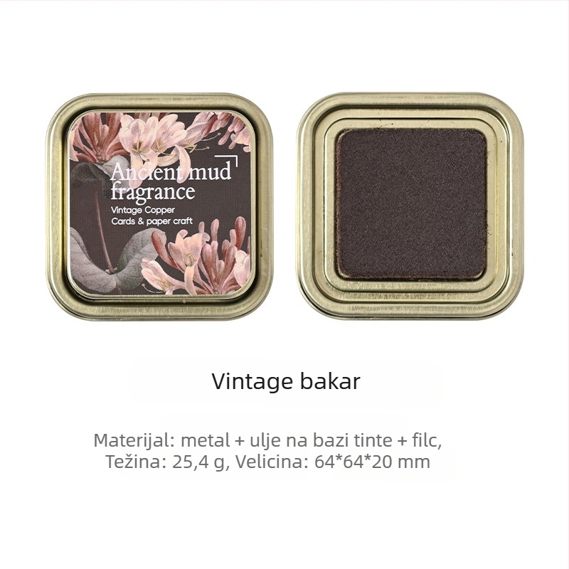 Joyful Podloga za mastilo – Ulje-bazirano mastilo, Za dnevnik i otiske pečata, Metalna kutija