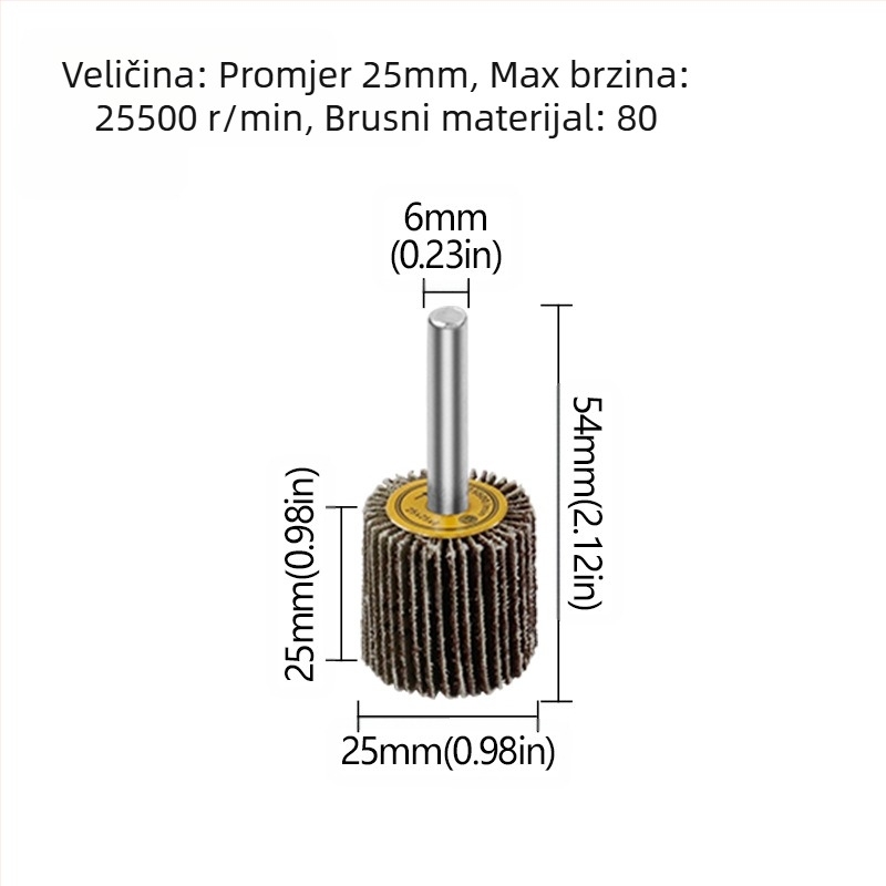 Xingweichang Metalni brusni kolut s platnom emery za obradu drveta, s držalom, model 202103081548