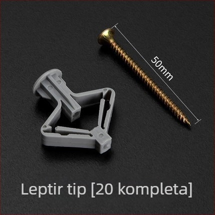 Nylon leptirasti proširni čep za suhozid, proširni vijak