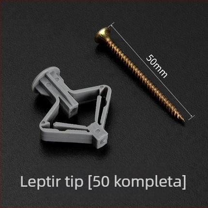 Nylon leptirasti proširni čep za suhozid, proširni vijak