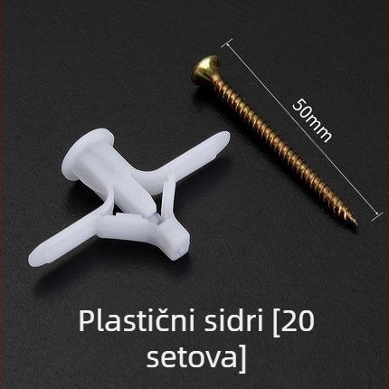 Nylon leptirasti proširni čep za suhozid, proširni vijak