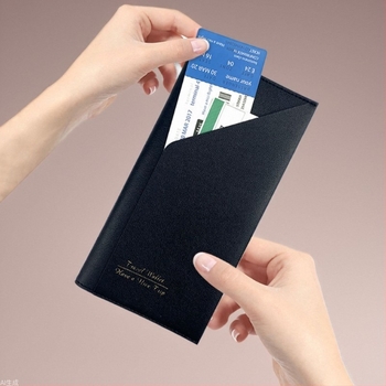 PU kožna torbica za putovnice i putne dokumente, 1-sločni novčanik, višenamjenski držač za Passbook i mogućnost logotipa