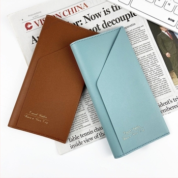 PU kožna torbica za putovnice i putne dokumente, 1-sločni novčanik, višenamjenski držač za Passbook i mogućnost logotipa