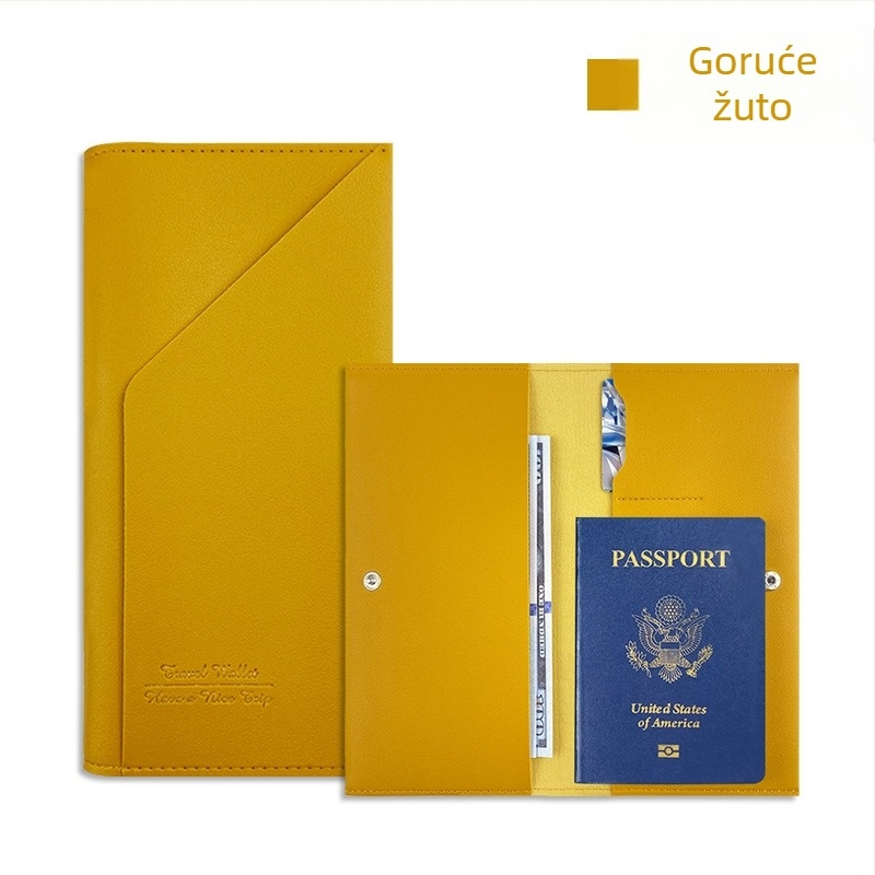 PU kožna torbica za putovnice i putne dokumente, 1-sločni novčanik, višenamjenski držač za Passbook i mogućnost logotipa