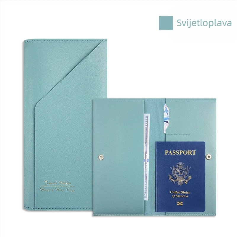 PU kožna torbica za putovnice i putne dokumente, 1-sločni novčanik, višenamjenski držač za Passbook i mogućnost logotipa