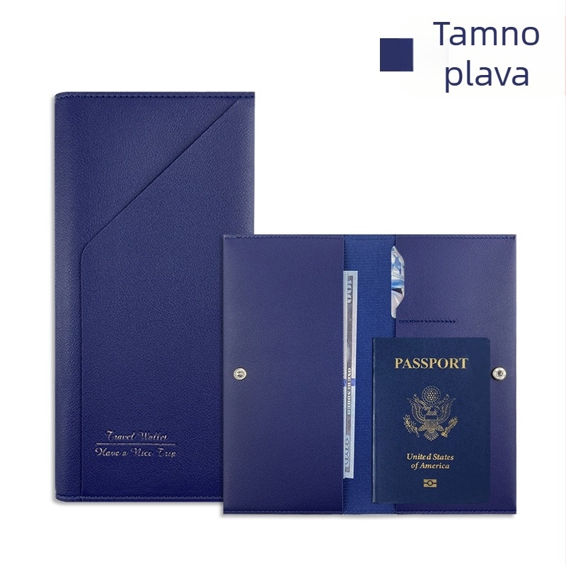 PU kožna torbica za putovnice i putne dokumente, 1-sločni novčanik, višenamjenski držač za Passbook i mogućnost logotipa